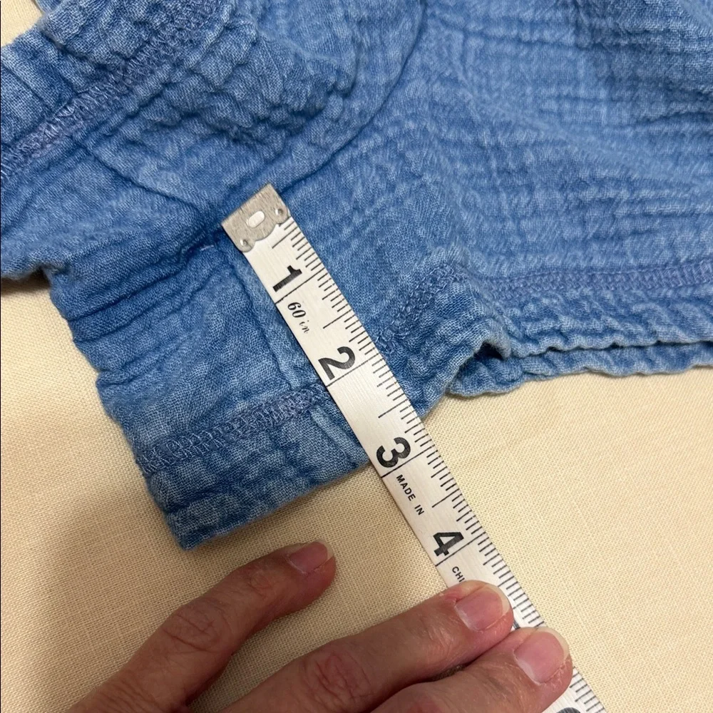 Aerie High Waist Blue Gauzy Shorts, Size XL - Picture 12 of 12